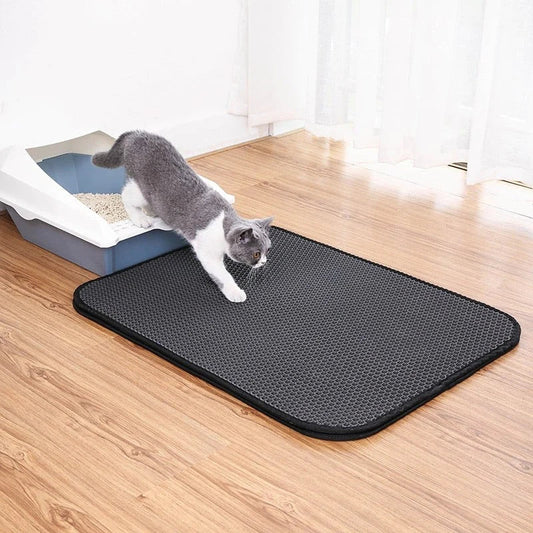 Soft Waterproof Cat Litter Mat – Easy to Clean Kitty Litter Box Floor Mat for Tidy Home-1