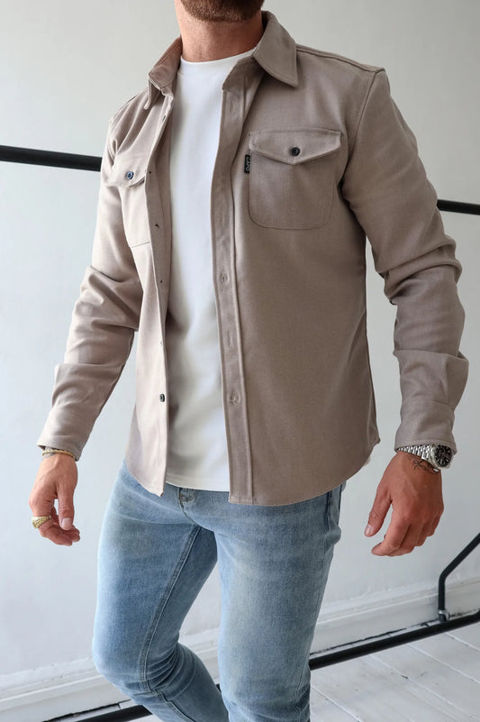 TailorEdge | Buttoned Shirt Jacket for Men with Chest Pockets