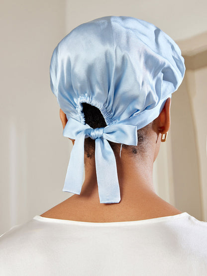 SilkCrown - Classic Silk Sleep Cap with Ribbon