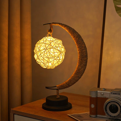GlowLuna - Warm Glass Lunar Lamp