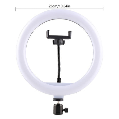 10-Inch LED Ring Light with Adjustable Tripod and Phone Holder - Ideal for Makeup, Photography, and Vlogging-3