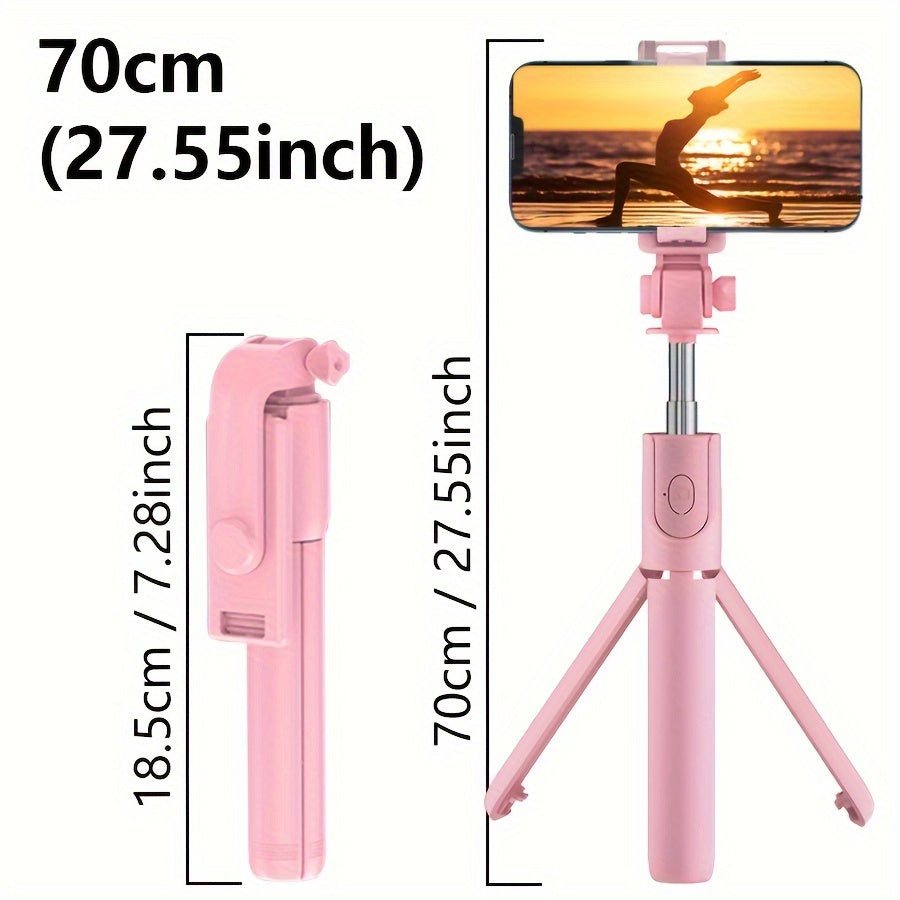 Flexible Selfie Stick with Wireless Remote Control and 360° Rotation – Compact Selfie Pole for iPhone and Travel-2