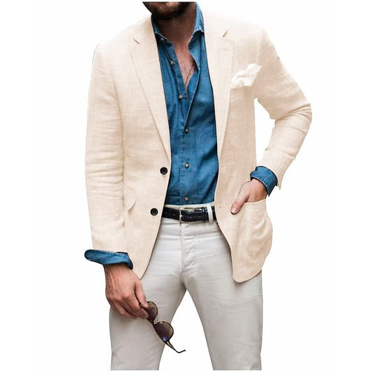 Riggs - Men's Casual Linen Blazer Jacket for All-Season Comfort and Style-1