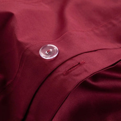 BurgundyGlow - Juego de Edredón de Algodón Egipcio