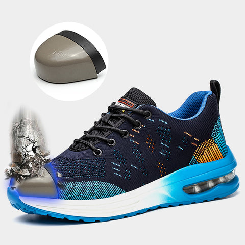 Lightweight Steel Toe Work Trainers with Breathable Mesh and Non-Slip Outsole – Men's Comfortable Safety Shoes-3