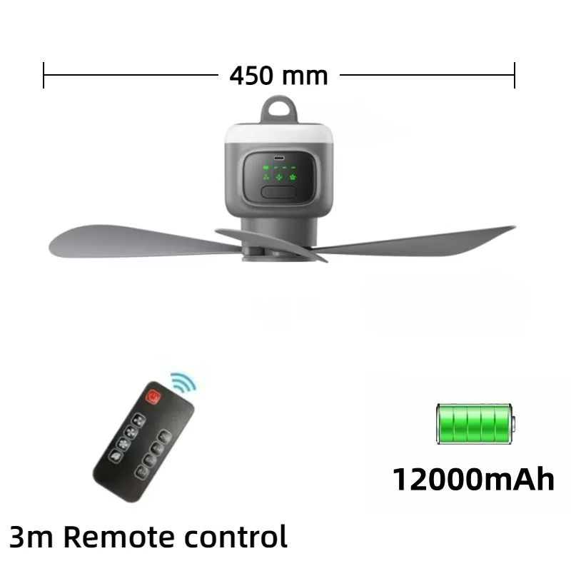 Portable LED Night Light Camping Fan Ceiling Fan