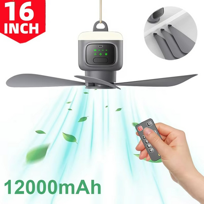 Portable LED Night Light Camping Fan Ceiling Fan