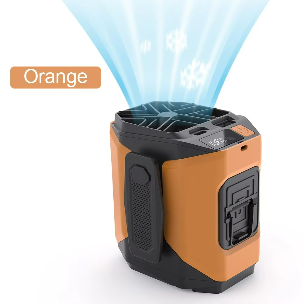 Portable Waist Fan with Power Bank and Flashlight