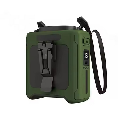 Portable Waist Fan with Power Bank and Flashlight