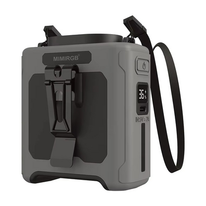 Portable Waist Fan with Power Bank and Flashlight