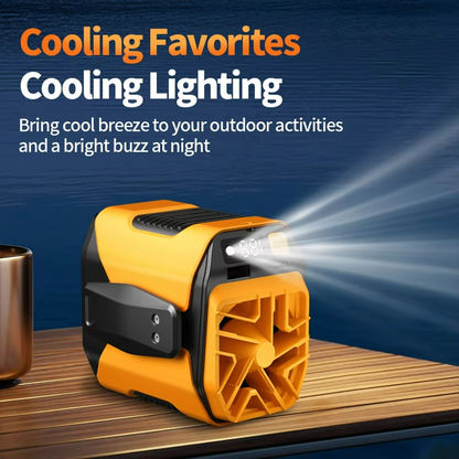 Portable Waist Fan with Power Bank and Flashlight