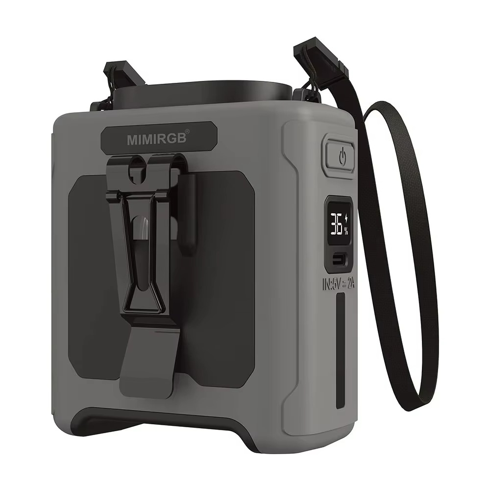 Portable Waist Fan with Power Bank and Flashlight