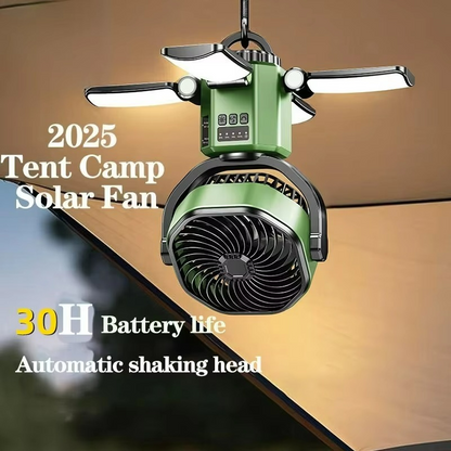 Ventilador de enfriamiento de aire ajustable para camping al aire libre