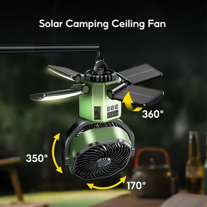 Ventilador de enfriamiento de aire ajustable para camping al aire libre