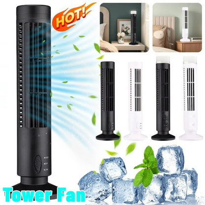 Bladeless Desktop Tower Fan Portable Electric Fan