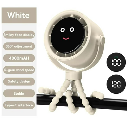 Rechargeable USB Charging Handheld Octopus Fan