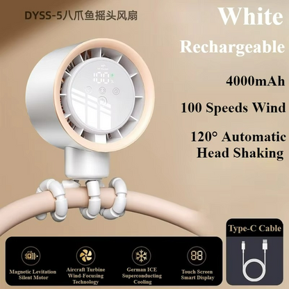 Rechargeable USB Charging Handheld Octopus Fan