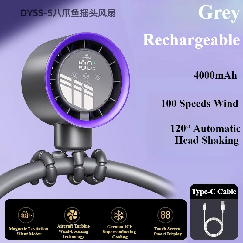 Rechargeable USB Charging Handheld Octopus Fan