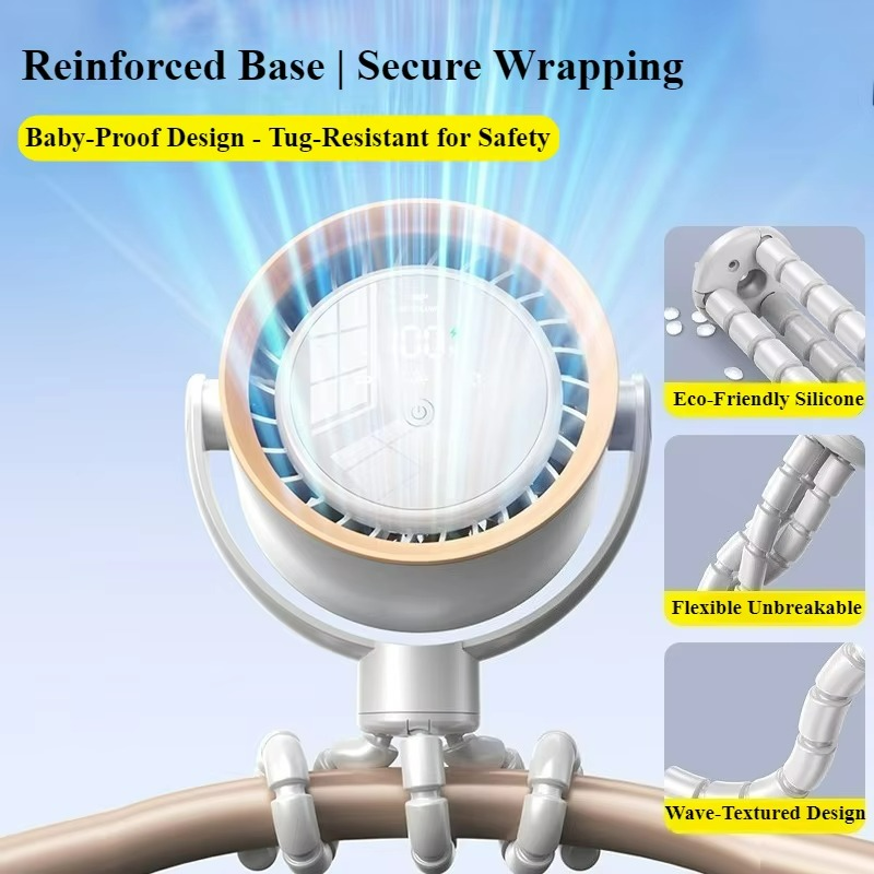 Rechargeable USB Charging Handheld Octopus Fan