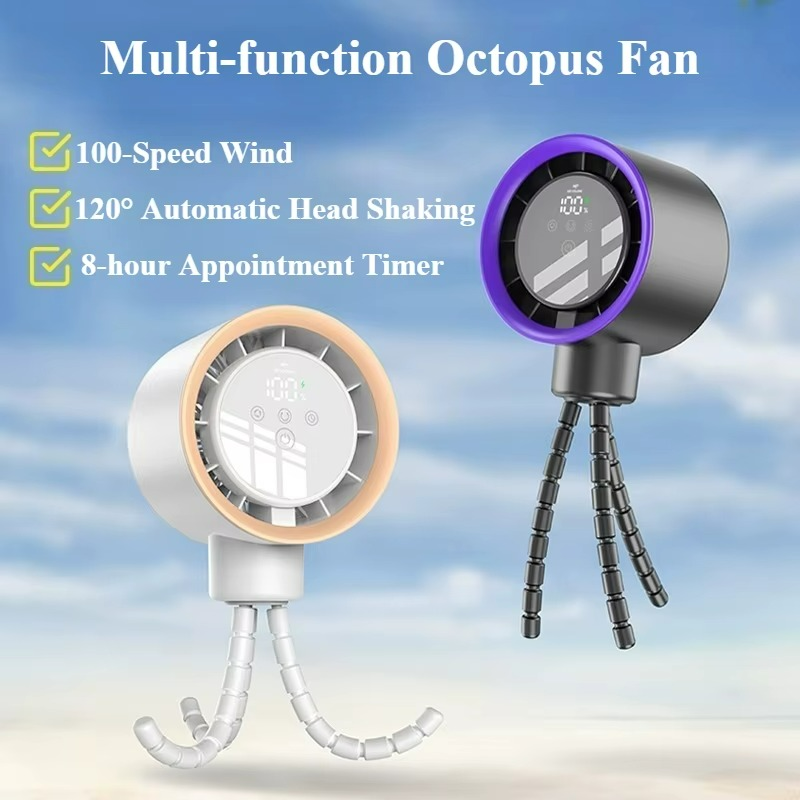 Rechargeable USB Charging Handheld Octopus Fan