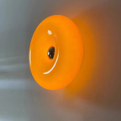 OrbGlow – Elegante Lámpara de Pared Circular de Vidrio