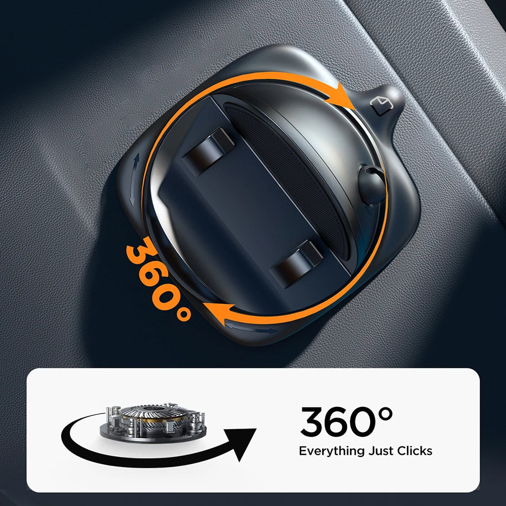 360° Rotating Car Phone Holder – Adjustable Dashboard and Air Vent Mount for Cell Phones 4-6.5 Inches-5