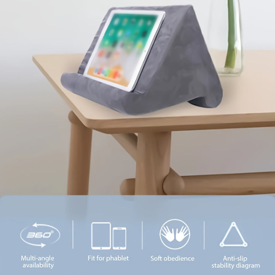 Adjustable Tablet Stand Holder with Soft Fabric Design for iPad and Tablets – Perfect for Reading and Movies-4