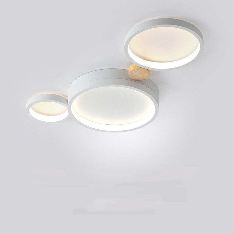 NimbusLuxe – Elegant White and Gray Ceiling Illumination
