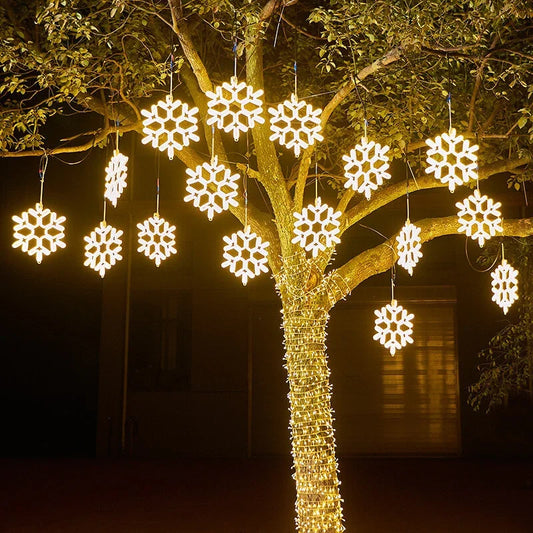 Elegant Snowflake LED Lights - Weather Resistant, Energy Efficient, Indoor/Outdoor Decor-1