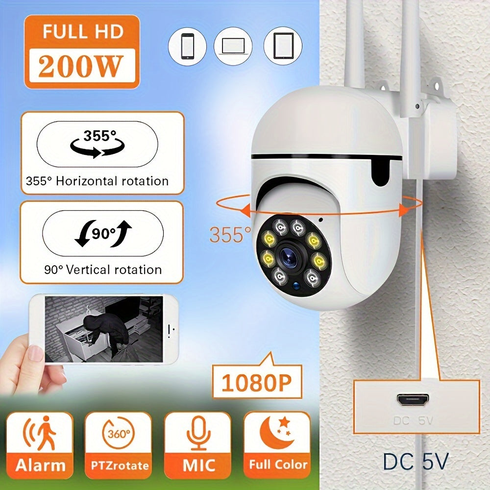 Smart Wireless Security Camera with 1080p HD Resolution, Color Night Vision, Two-Way Audio, Indoor/Outdoor Use-4