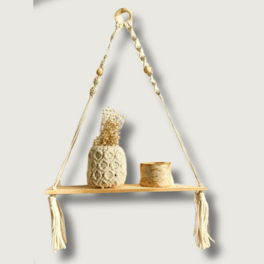 BohoString - Macramé Wooden Wall Piece