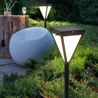 Orr Modern Design - Solar LED Outdoor Lamp, Weather-Resistant Black Metal Fixture-1