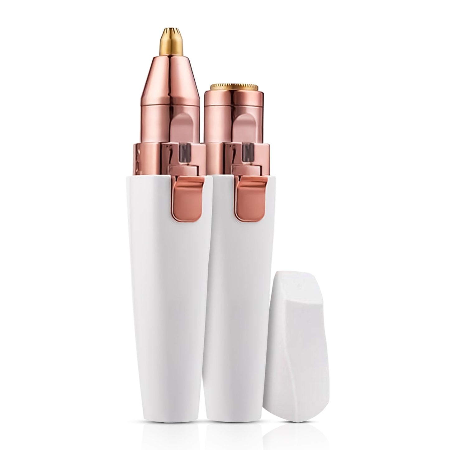 FlawlessBrow - Tondeuse double pour sourcils et visage au design blanc