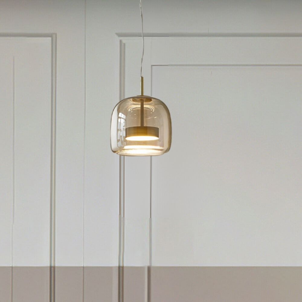 LuxeGlow - Retro Amber Pendant Light