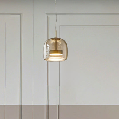 LuxeGlow - Retro Amber Pendant Light