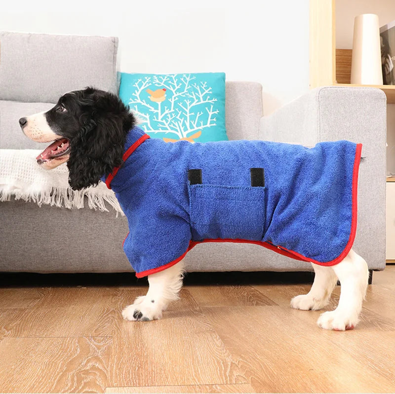Dog Towel Robe for Dogs – Fast-Drying Adjustable Dog Dressing Gown, Comfortable and Stylish Bathrobe for All Sizes-1