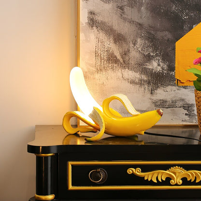GoldenBanana - Lámpara de mesa Art Deco elegante