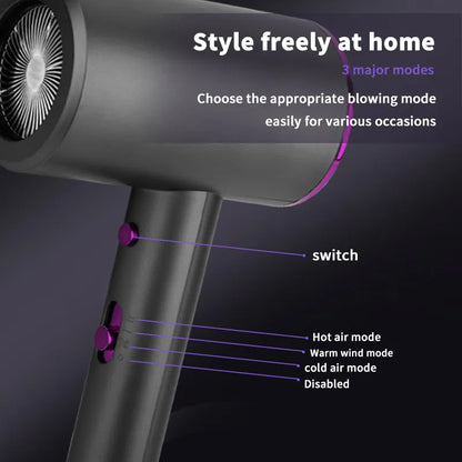 AirFlow Pro - Compact Hair Dryer with Diffuser and Concentrator