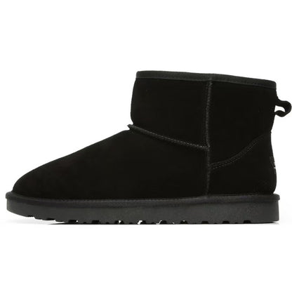 Damen Ultra Mini Plateau-Stiefel – Gemütliche braune Knöchelstiefel mit warmem Fellfutter für den Winter