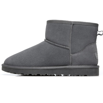 Damen Ultra Mini Plateau-Stiefel – Gemütliche braune Knöchelstiefel mit warmem Fellfutter für den Winter