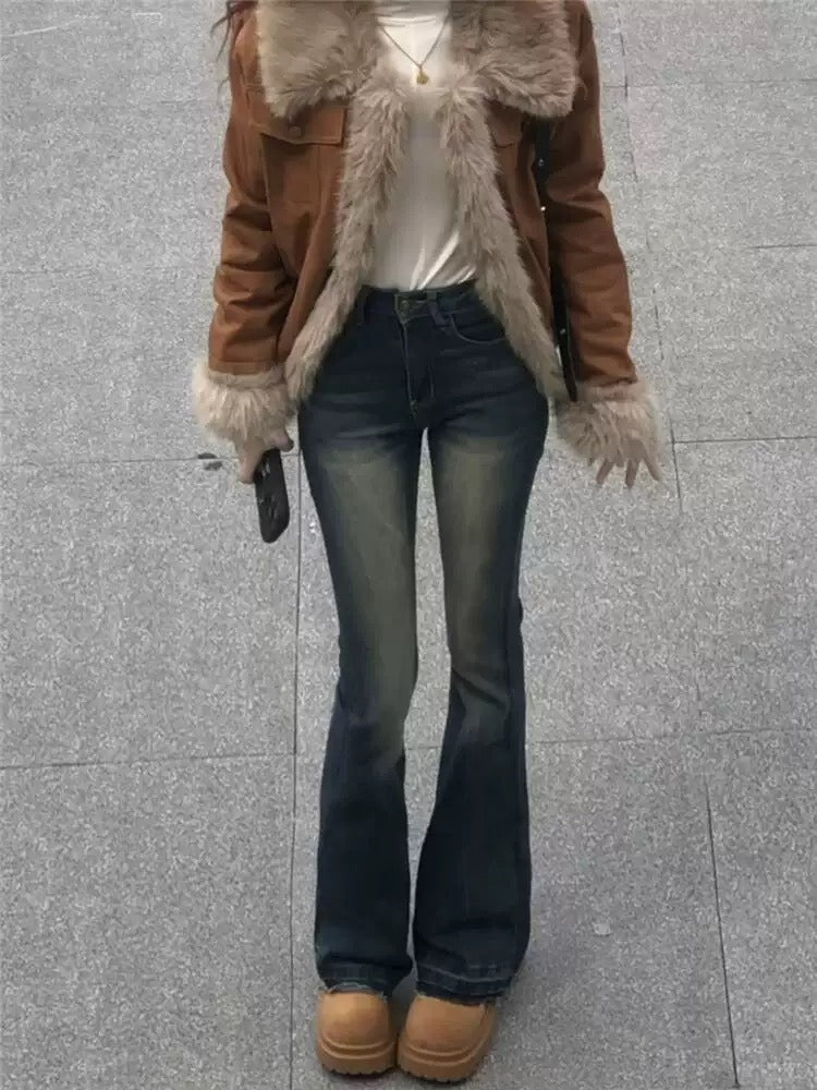 Gracelyn | Faux Fur Collar Corduroy Jacket