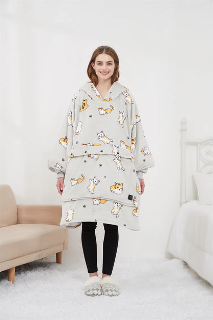 ThermoHood | Oversized Heated Hoodie Blanket for Cozy Warmth