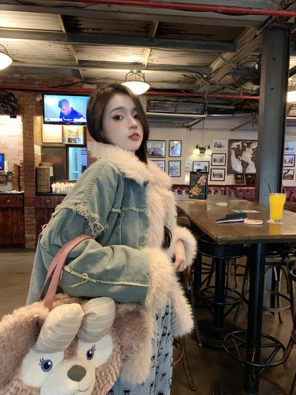 Delilah | Women's Modern Denim Down Winter Jacket