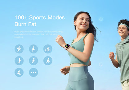 Smartwatch with Heart Rate Monitor and 10 Sports Modes – Slim Design, Compatible with All Smartphones