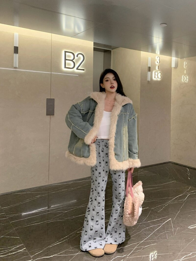 Delilah | Women's Modern Denim Down Winter Jacket