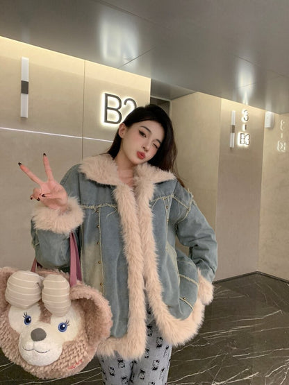 Delilah | Women's Modern Denim Down Winter Jacket