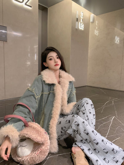 Delilah | Women's Modern Denim Down Winter Jacket