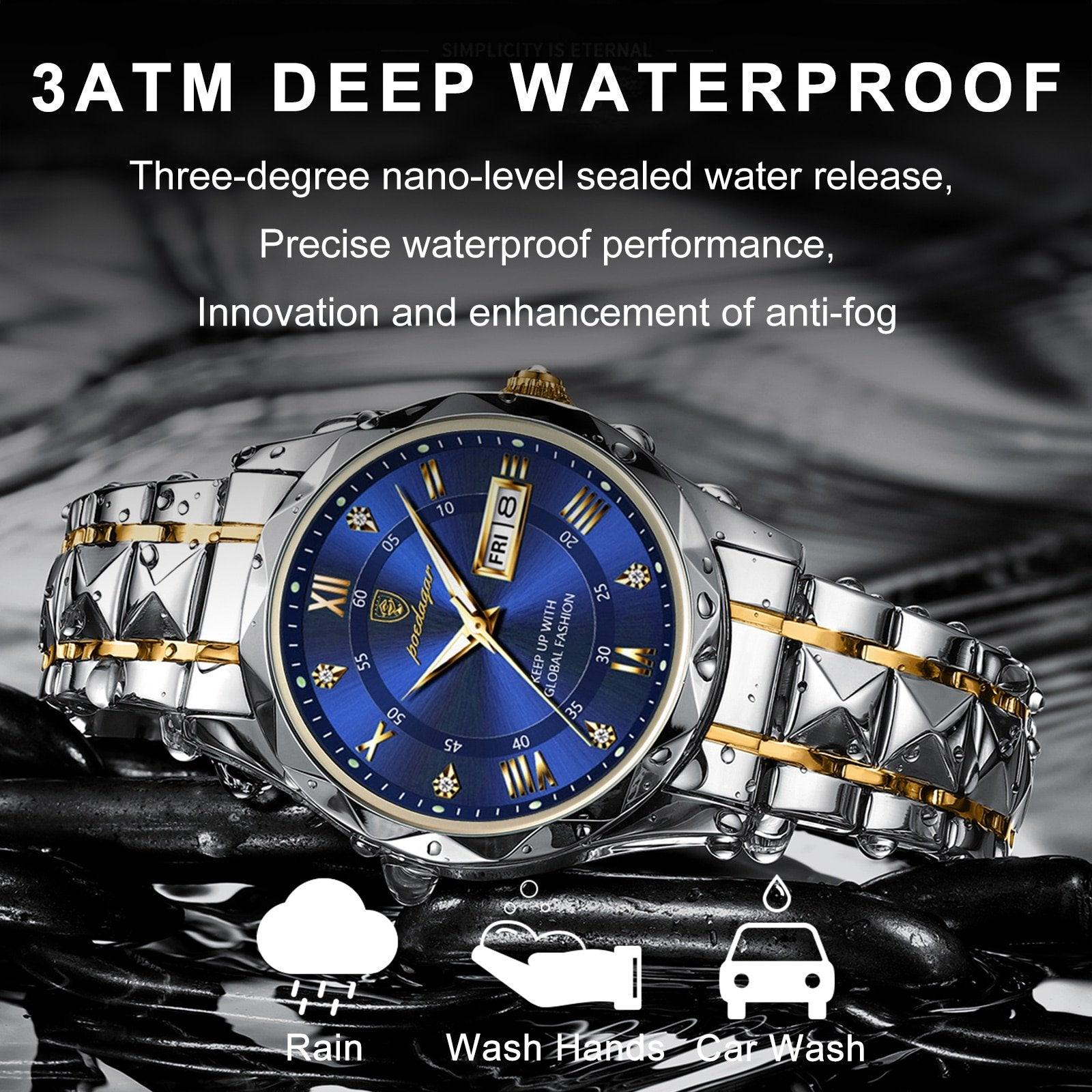 Luxurious Waterproof Men's Wristwatch – Stylish Stainless Steel Timepiece with Accurate Quartz Movement-6