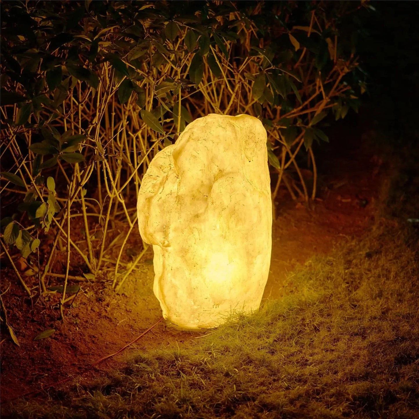 Variant image for Vibrant Stone Solar Garden Lights - Durable Outdoor Landscape Lighting for Pathways and Gardens-2