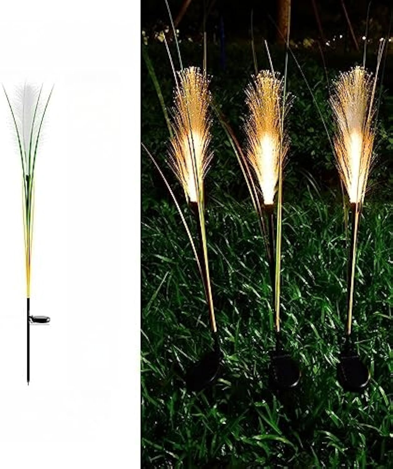 Solar Fiber Reed Outdoor Lights - Durable Solar Garden Lights for Path & Terrace-5